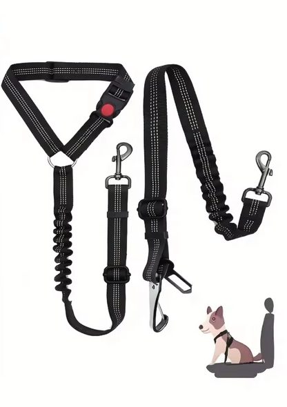 2-Pack Adjustable Dog Seat Belts with Bungee Buffer