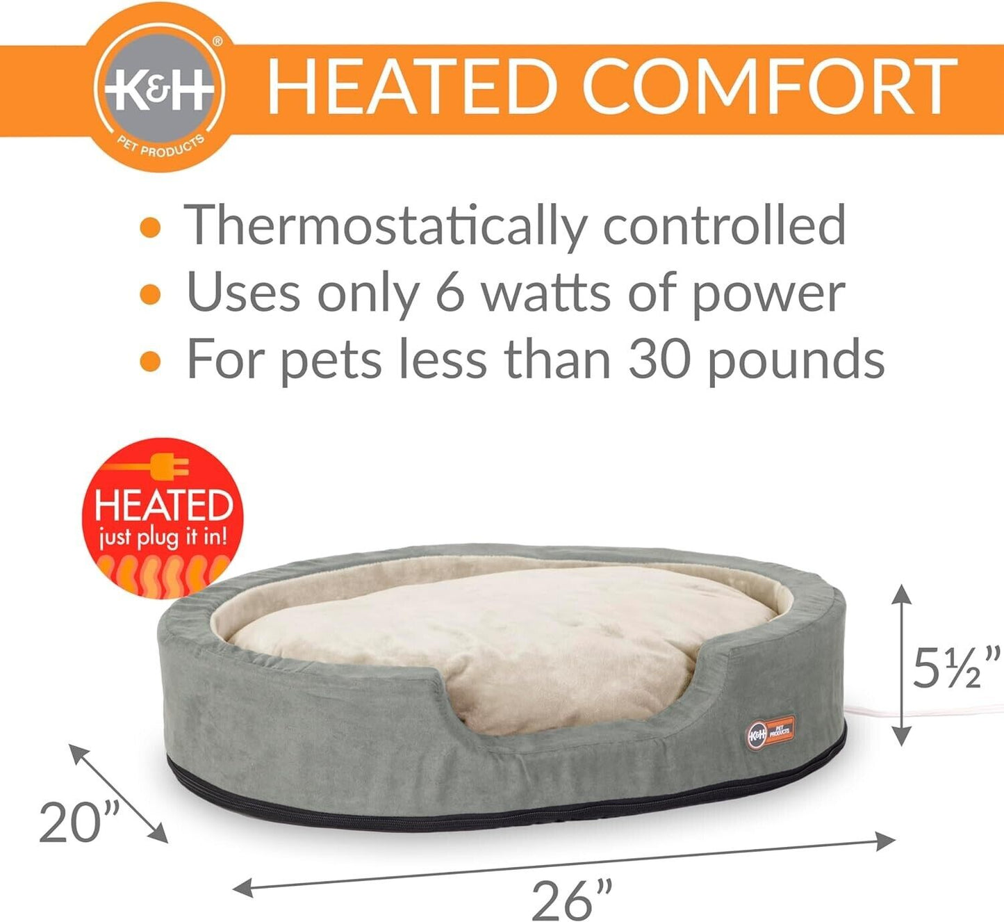 K&H Thermo-Snuggly Sleeper Heated Dog Bed