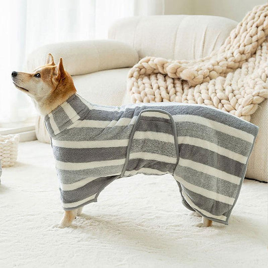 Striped Pattern Pet Bath Towel