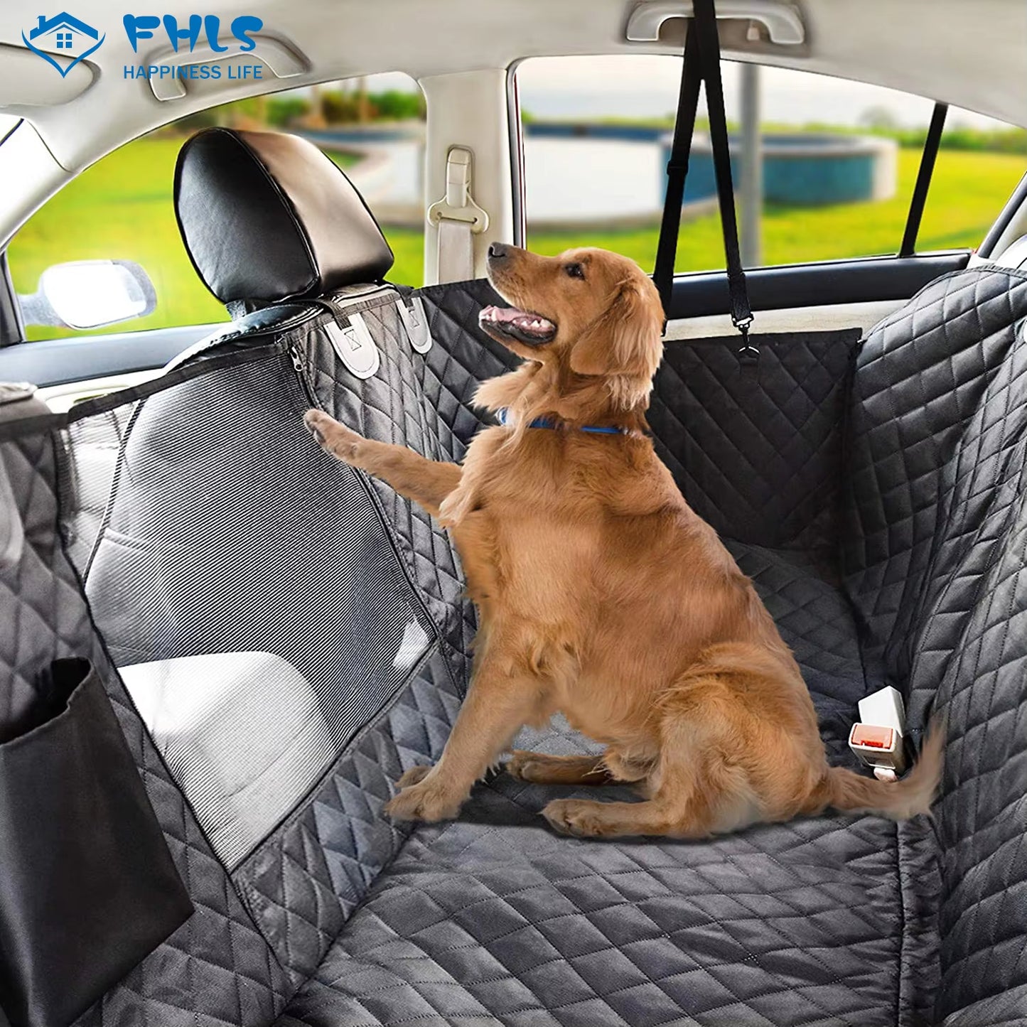 6-in-1 Convertible Dog Car Seat Cover – Complete Interior Protection