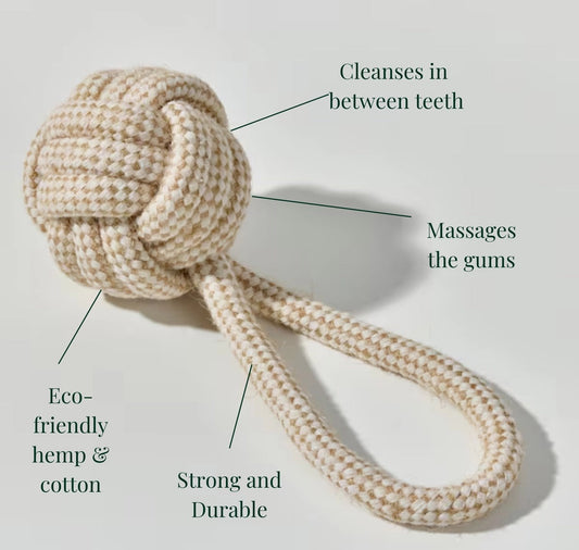 Eco-Friendly Hemp Rope Tug Ball