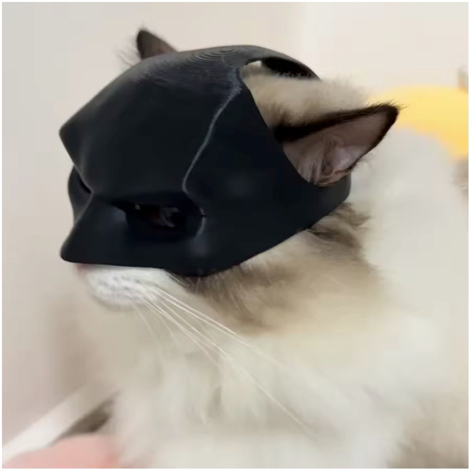 9-13Cm Cat Bat Cool Man Mask Cat Avenger Mask Matte Cute Bat Mask Superhero Toys Cat Bat Halloween Costume for Cats Pet Supplies