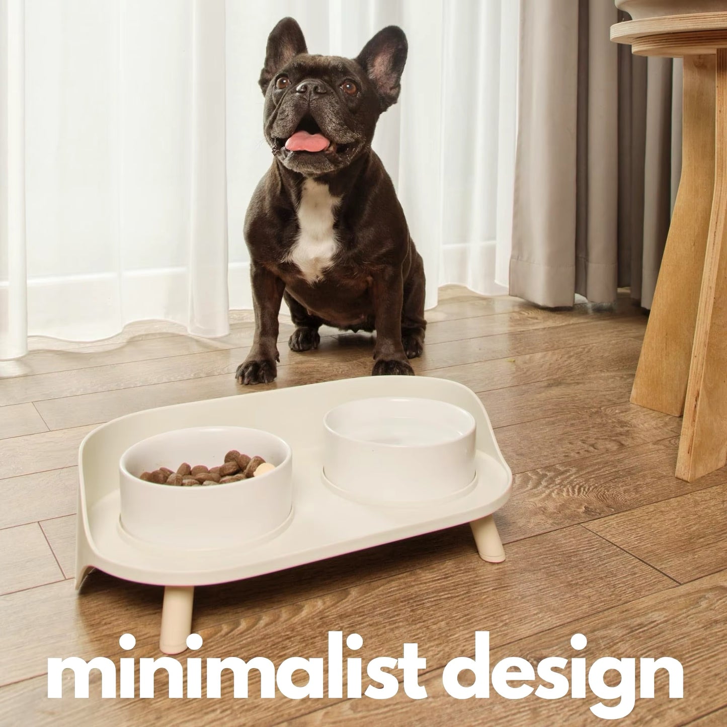 Elevated Spill-Proof Feeding Station for Pets