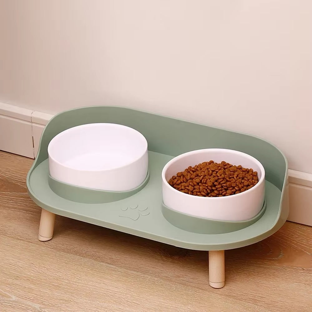 Elevated Spill-Proof Feeding Station for Pets