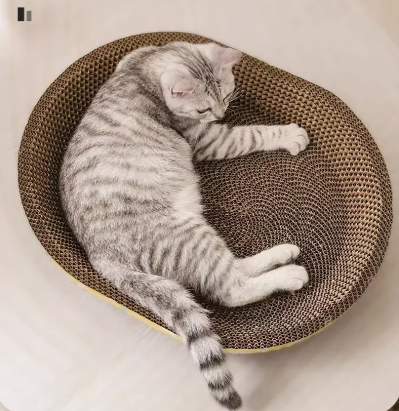 Eco-Friendly Cardboard Cat Scratching Bed – Scratch, Sleep, and Play