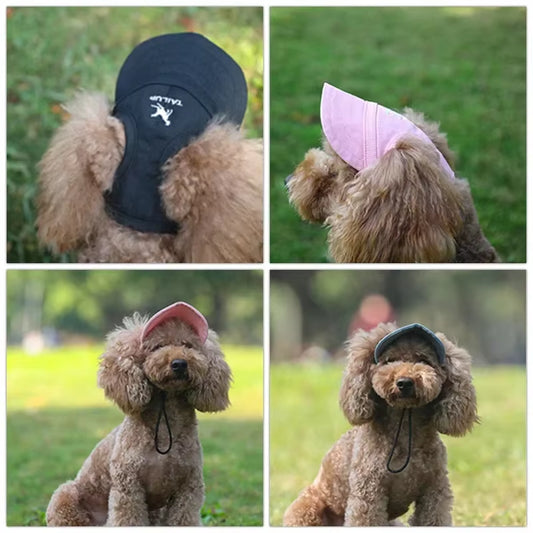 Small Puppy Pets Summer Solid Color Cap Dog Baseball Visor Hat Outdoor Accessories Sun Bonnet Travelhelmet