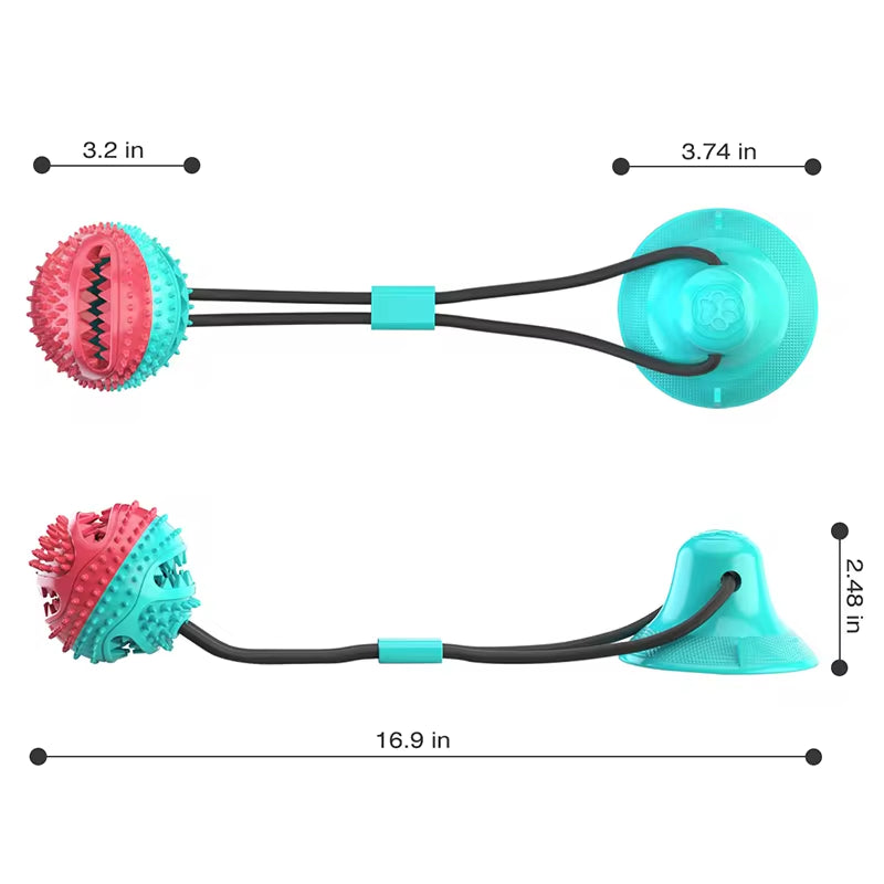 Interactive Ball and Rope Toy – Slow Feeder & Teeth Cleaning Chew Toy